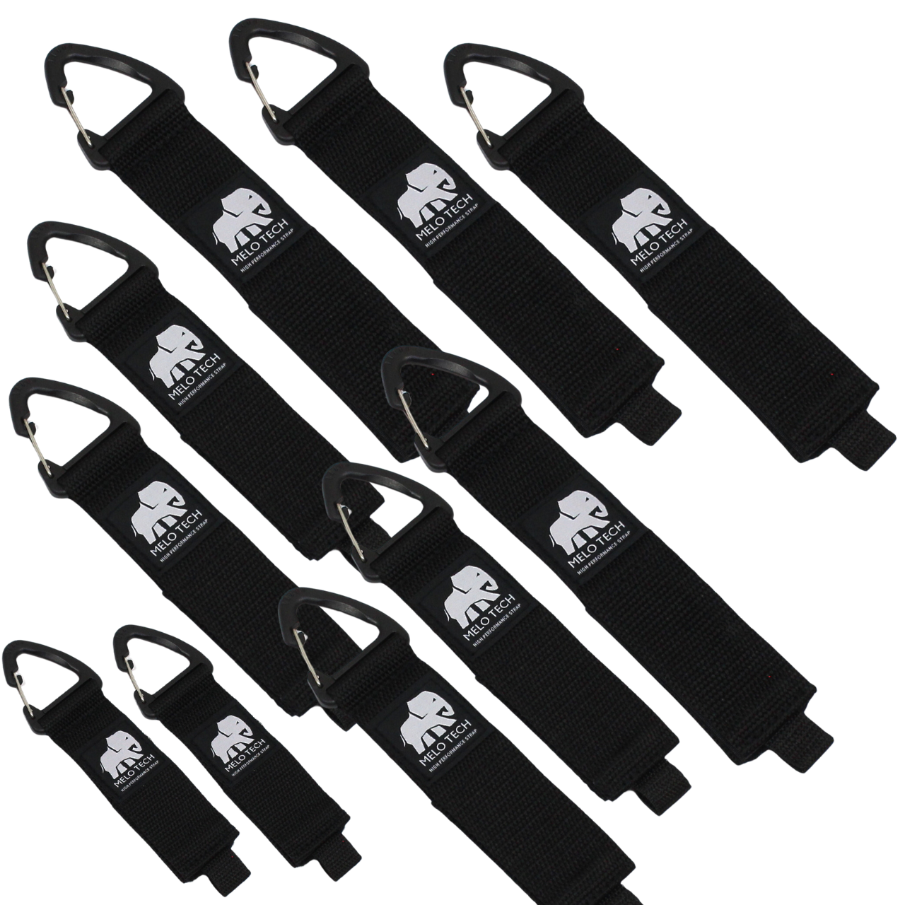 MELO Tech Klett-Kabelgurt mit Karabinerhaken Smart-Bundle